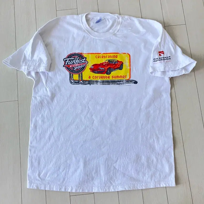[BUNJANG] Heinz 2007 Chevrolet Corvette Racing Short Sleeve T-Shirt / 헤인즈 2007 쉐보레 콜벳 반팔 레이싱 프로모 티셔츠
