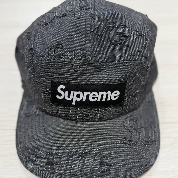 [BUNJANG] Supreme Raised Denim Camp Cap Black / 슈프림 모자