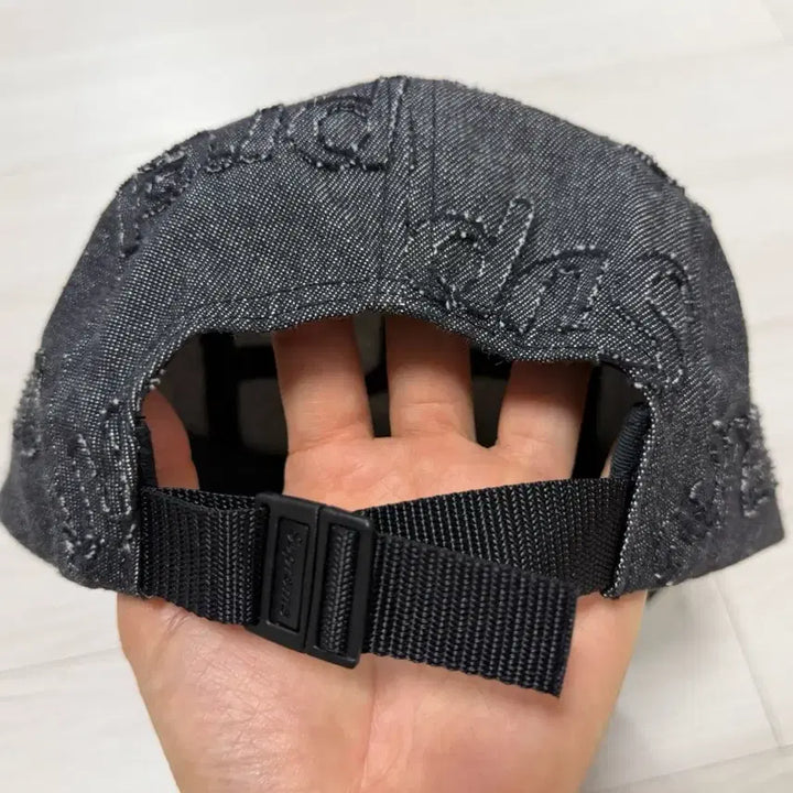[BUNJANG] Supreme Raised Denim Camp Cap Black / 슈프림 모자