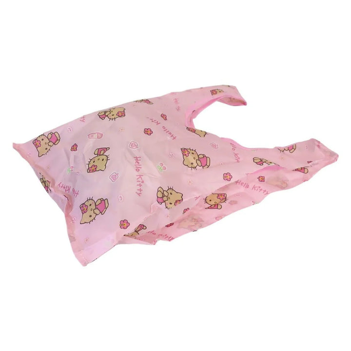 [BUNJANG] Sanrio Tanning Hello Kitty Eco Bag with Storage Pouch Pink / [26년신상]산리오 태닝키티 장바구니 헬로키티 에코백 수납파우치포함 핑크