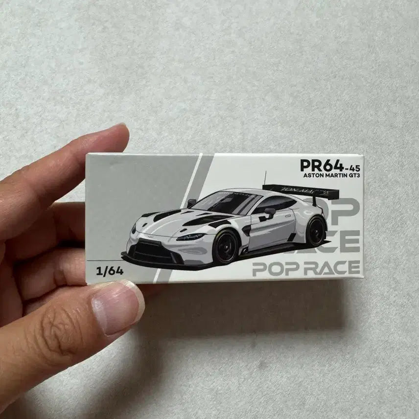 [BUNJANG] Pop Race Aston Martin Vantage GT3 White (Opened) / 팝레이스 애스턴마틴 밴티지 GT3 화이트 단순개봉