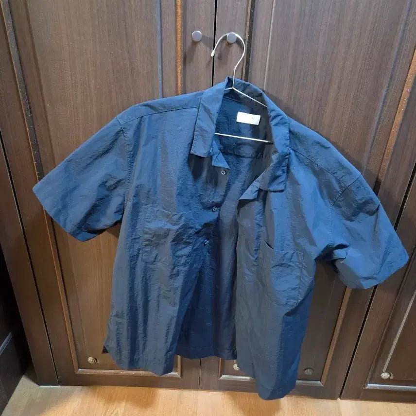 [BUNJANG] TOPTEN Navy Nylon Short Sleeve Shirt / 탑텐 네이비 나일론 반팔 셔츠 95, 2개 있음