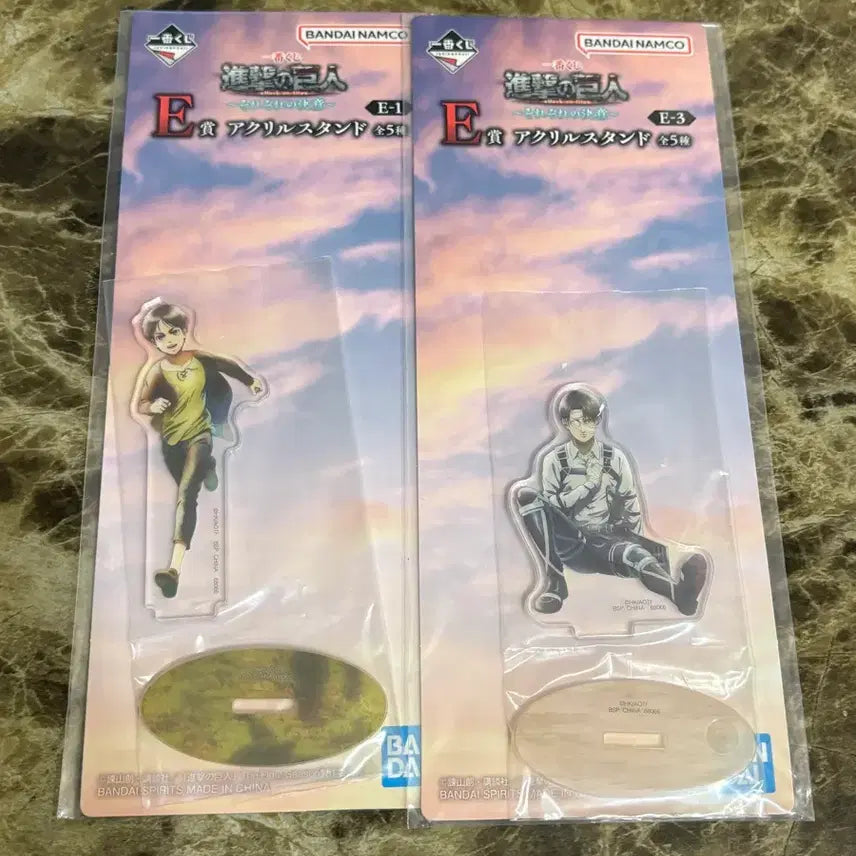 [BUNJANG] Attack on Titan Ichiban Kuji E Prize Acrylic Stand Set / 일괄) 진격의 거인 제일복권 E상 리바이 에렌 아크릴 스탠드