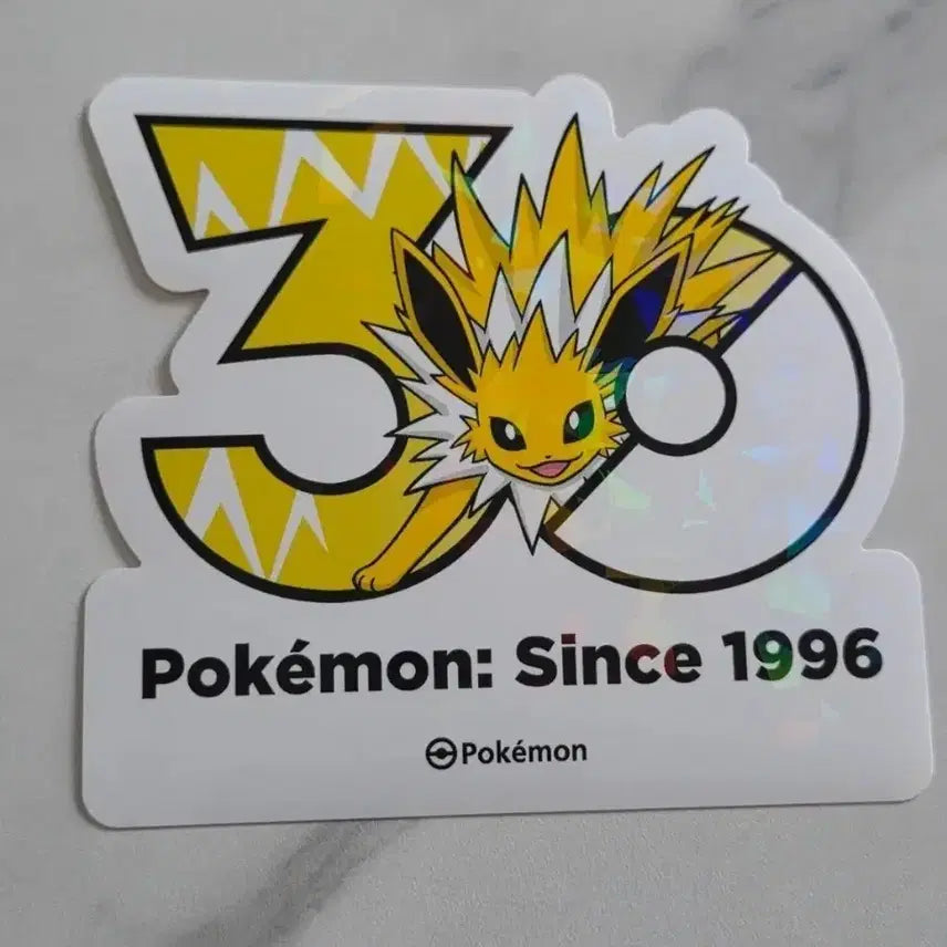 [BUNJANG] Pokemon 30th Anniversary Logo Sticker - Jolteon / 포켓몬 30주년 로고 스티커 쥬피썬더 판매합니다