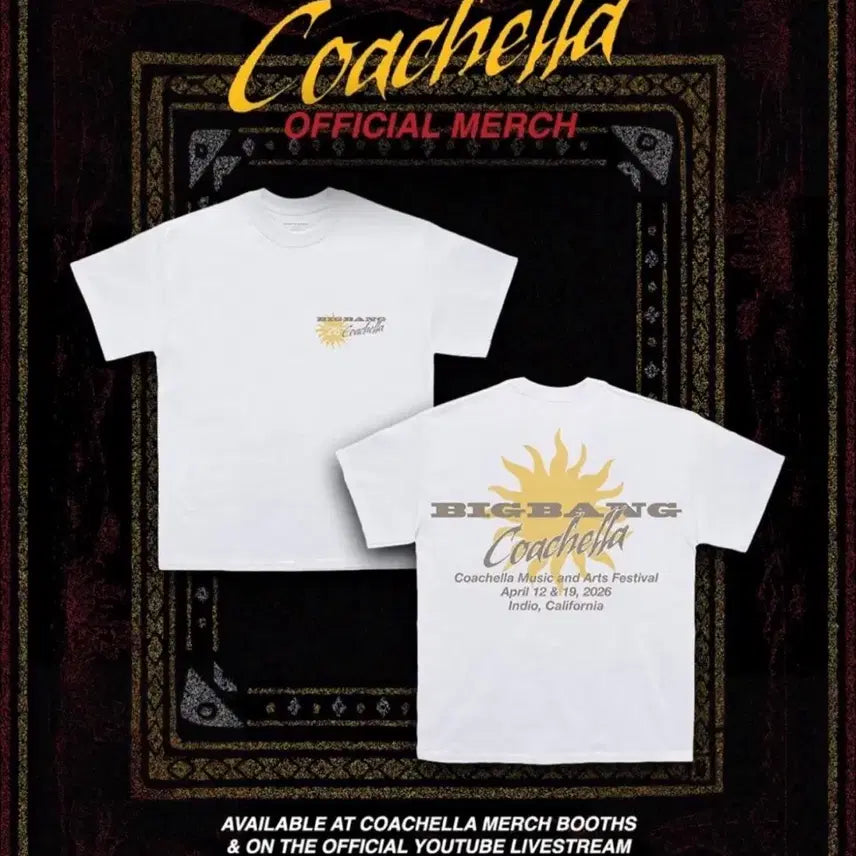 [BUNJANG] BIGBANG Coachella Sundays T-Shirt White M / 빅뱅 코첼라 선데이즈 티셔츠 화이트M공식