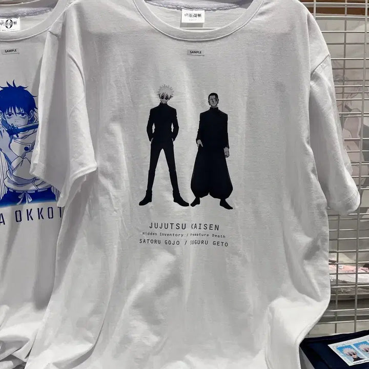 [BUNJANG] Jujutsu Kaisen Pop-up Gojo &amp; Geto Silhouette T-Shirt / 미개봉)주술회전 팝업 회옥옥절 고죠 게토 반팔 티셔츠