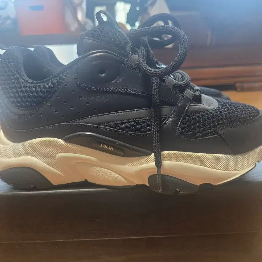 [BUNJANG] Dior Black Leather Sneakers / 정품/디올 스니커즈/40 1/2/상태 A
