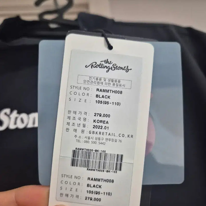 [BUNJANG] Rolling Stones Short Sleeve Polo Shirt Black / 롤링스톤즈 반팔 폴로티 블랙 85(85-95)