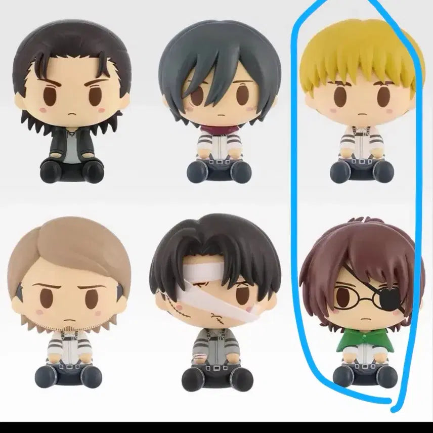 [BUNJANG] Attack on Titan Ichiban Kuji Chocokko Armin &amp; Hanji Figures / 진격의 거인 제일복권H상 초코노코(아르민,한지)