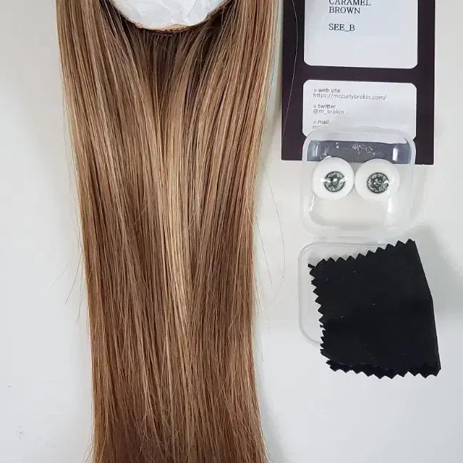 [BUNJANG] Mcullin MSD Size Wig and 14mm Minimal Blue Eyeball Set / msd 맥컬린 가발, 14mm 미니멀 블루 안구 일괄 판매