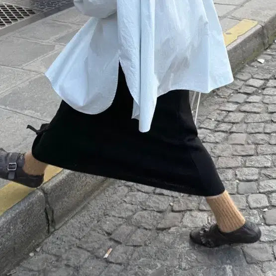 [BUNJANG] Ethos Knit Wrap Skirt / 에토스 니트랩스커트