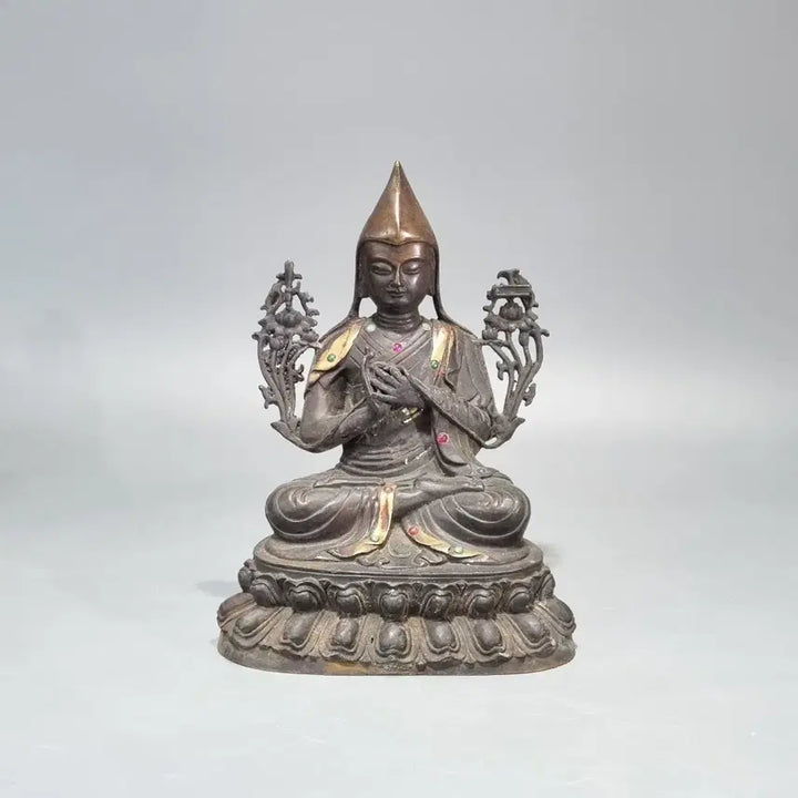 [BUNJANG] Tibetan Bronze Seated Buddha Statue / 동불상 동상 좌상 장식품. 고21