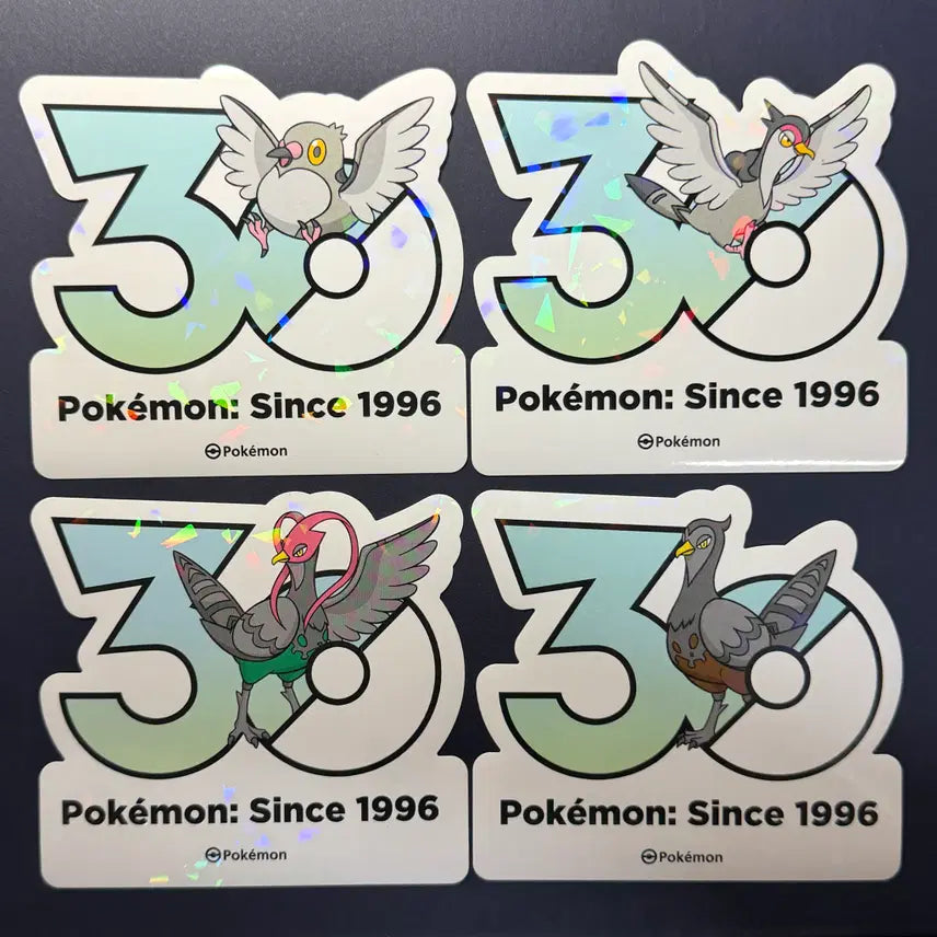 [BUNJANG] Pokemon 30th Anniversary Logo Sticker Set (5th Gen - Kongdulgi, Yutube, Kenhorou) / [한정판] 30주년 로고스티커 - 5세대 &