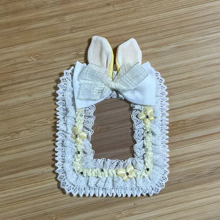 [BUNJANG] Lace Usagi Rabbit Photocard Holder / 레이스 토끼 우사기 탑꾸 포카홀더