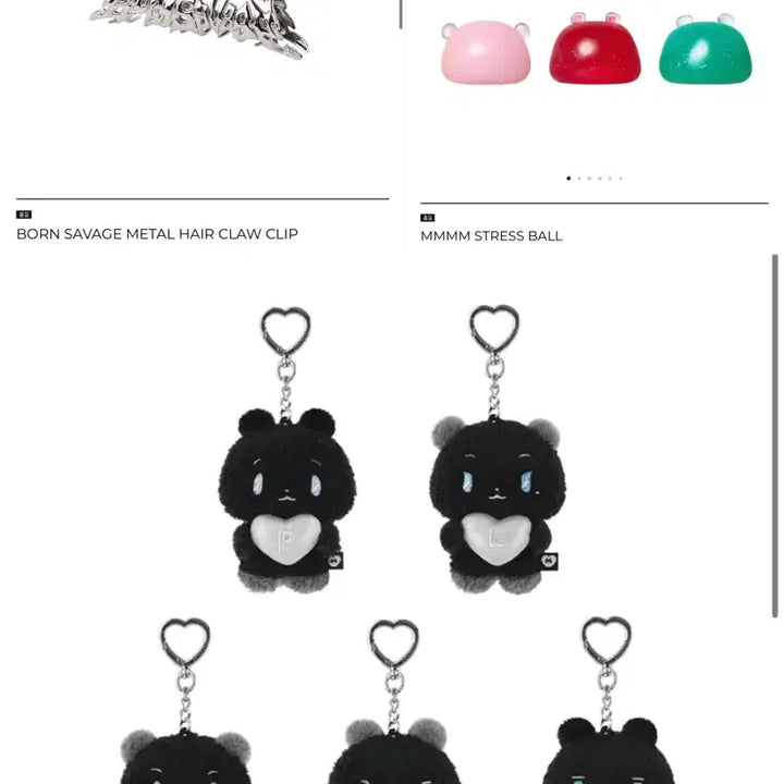 [BUNJANG] PLAVE MD Stress Ball Tanmeum Hair Clip Bundle Set / 플레이브 MD 스트레스볼 탄믐 헤어클립 므메미무 1차