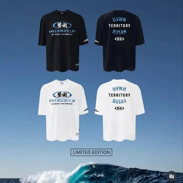 [BUNJANG] 압도 파도 OVERWHELM Limited Edition T-Shirt / 압도 파도 OVERWHELM 26년 신상 한정판 티셔츠 판매합니다