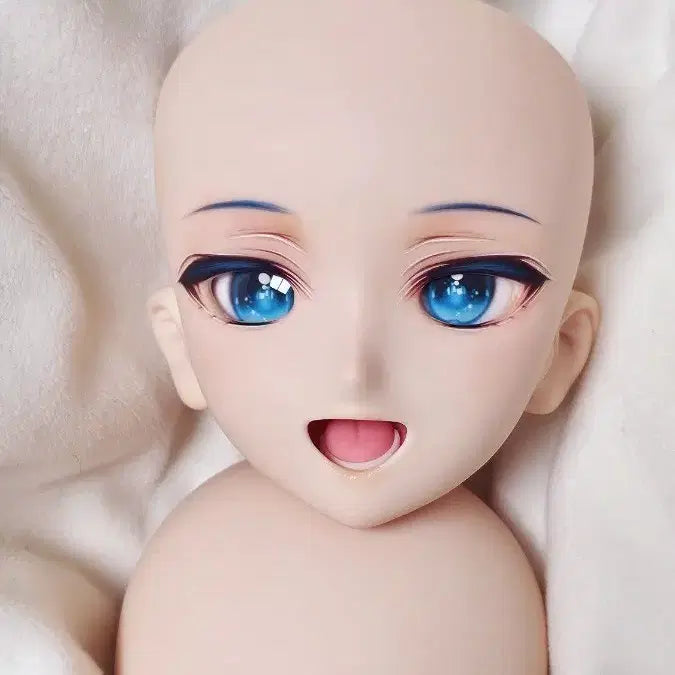 [BUNJANG] DDH-07 Makeup Open Mouth Half-Opened Eyes Doll Head (Fresh Normal Color) / ㅊㅋ님 메이크업 ddh-07 팝니다