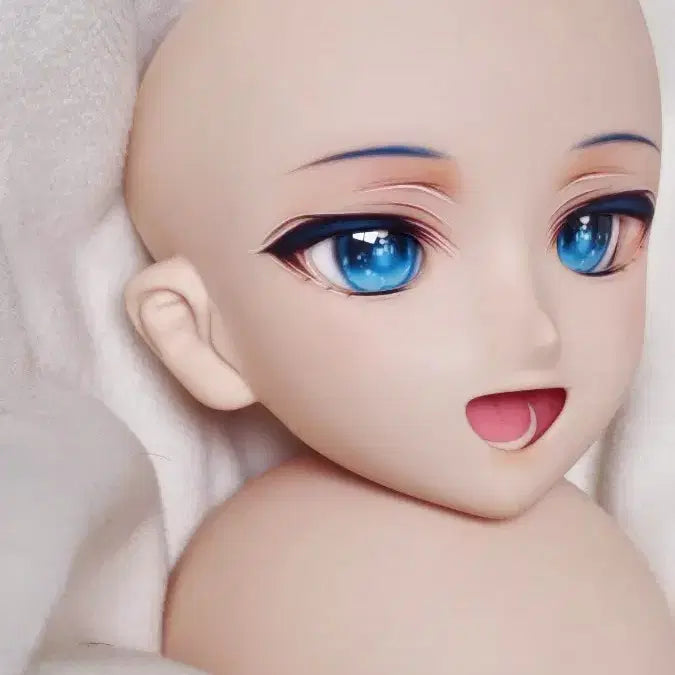 [BUNJANG] DDH-07 Makeup Open Mouth Half-Opened Eyes Doll Head (Fresh Normal Color) / ㅊㅋ님 메이크업 ddh-07 팝니다