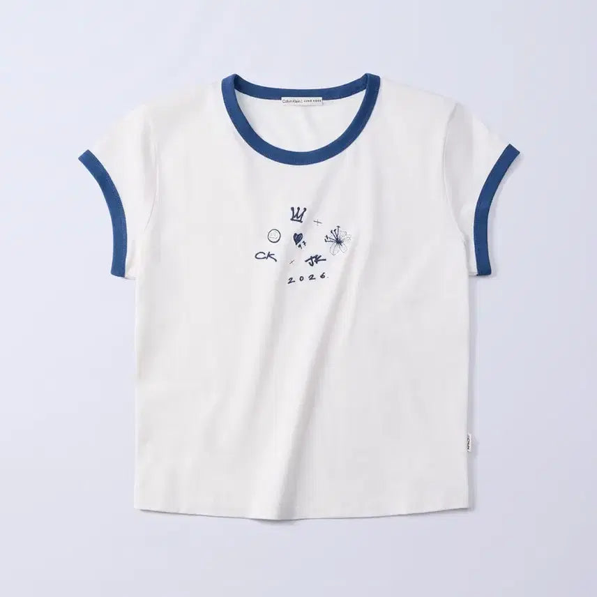 [SOLD OUT] 캘빈클라인 CK 정국 콜라보 그래픽 링거 베이비 반팔 티셔츠(미개봉)