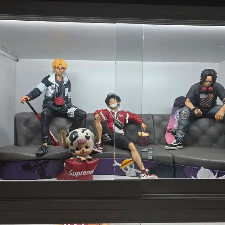 [BUNJANG] One Piece Resin Figure Set - Luffy, Ace, Sabo, Chopper / 원피스 레진 피규어 IZ 루피 에이스 사보 삼형제 쵸파 4종 세트 팜