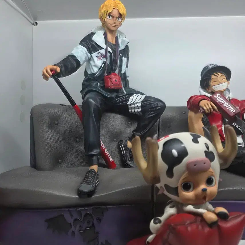 [BUNJANG] One Piece Resin Figure Set - Luffy, Ace, Sabo, Chopper / 원피스 레진 피규어 IZ 루피 에이스 사보 삼형제 쵸파 4종 세트 팜