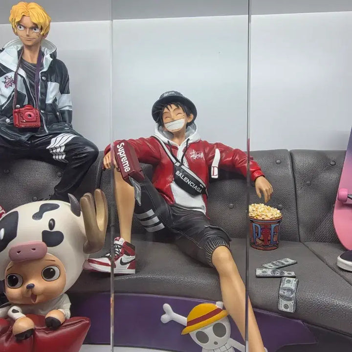 [BUNJANG] One Piece Resin Figure Set - Luffy, Ace, Sabo, Chopper / 원피스 레진 피규어 IZ 루피 에이스 사보 삼형제 쵸파 4종 세트 팜