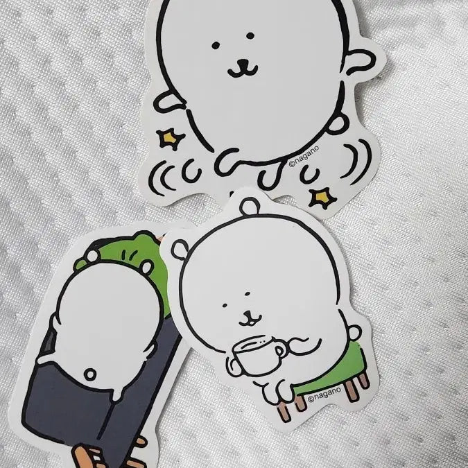 [BUNJANG] Nagano Nondamgom Sticker Set (3 Types) / 나가노 농담곰 스티커 3종