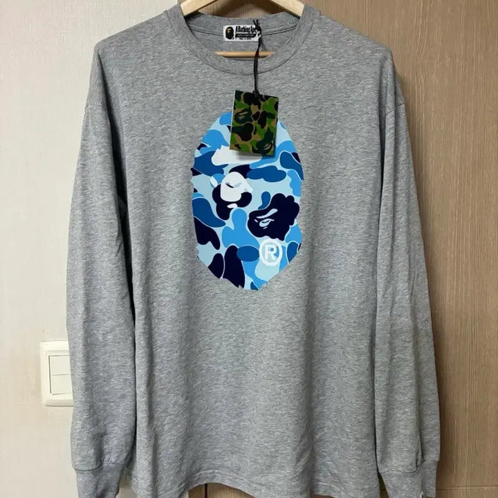 [BUNJANG] A Bathing Ape ABC Camo Long Sleeve T-Shirt Grey/Blue L / [L]베이프 abc카모 롱슬리브 그레이/블루