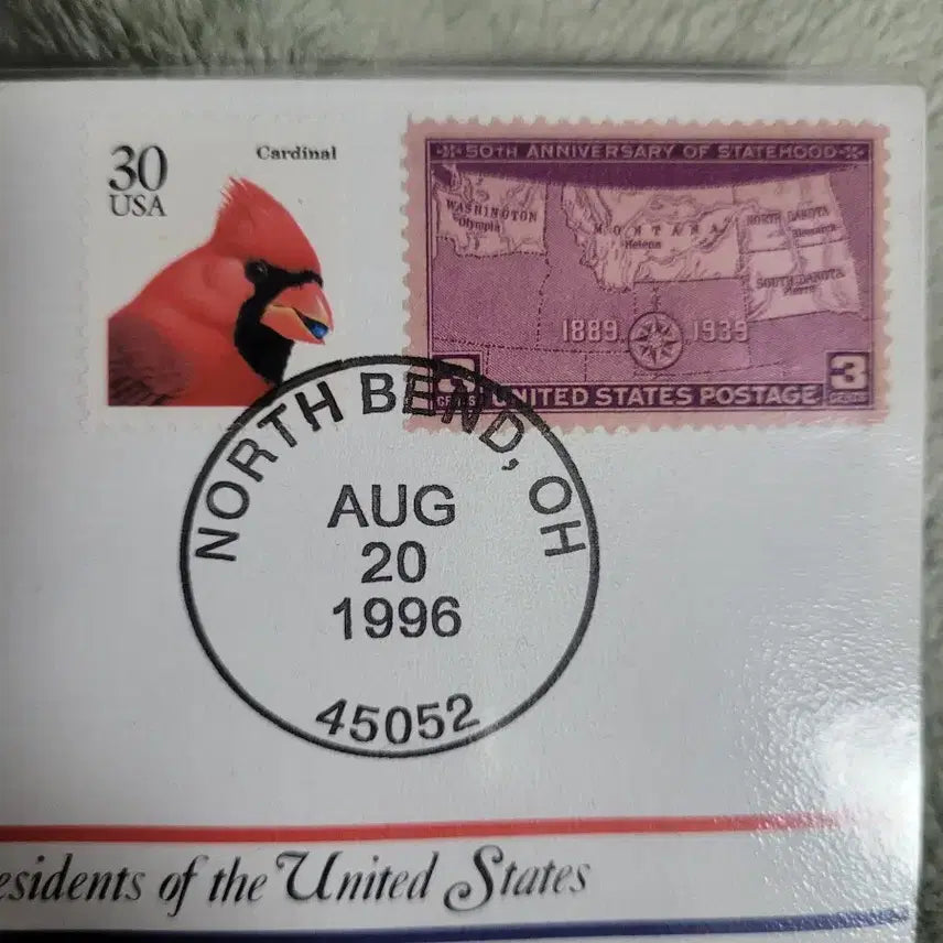 [BUNJANG] Benjamin Harrison 23rd U.S. President Commemorative Medal &amp; First Day Cover Set / 벤자민 해리슨 23대 대통령 기념 메달 초일 봉투2장 일괄