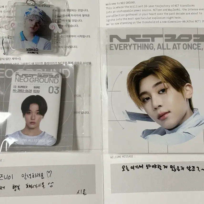 [BUNJANG] NCT Neo Ground 10th Anniversary Popup Badges Bundle Set (NCT WISH) / 네오그라운드 엔시티 10주년 팝업 리쿠, 시온 뱃지 일괄 (엔시티 위시)