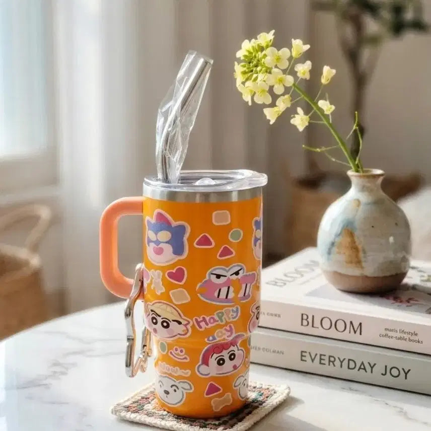 [BUNJANG] Crayon Shin-chan Mini Tumbler with Keychain / 짱구 미니 텀블러 키즈 텀블러 소주잔 키링 새상품