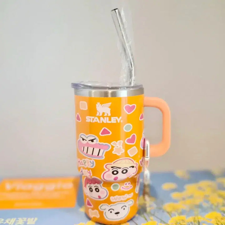 [BUNJANG] Crayon Shin-chan Mini Tumbler with Keychain / 짱구 미니 텀블러 키즈 텀블러 소주잔 키링 새상품