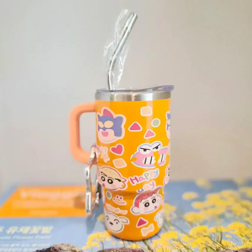 [BUNJANG] Crayon Shin-chan Mini Tumbler with Keychain / 짱구 미니 텀블러 키즈 텀블러 소주잔 키링 새상품