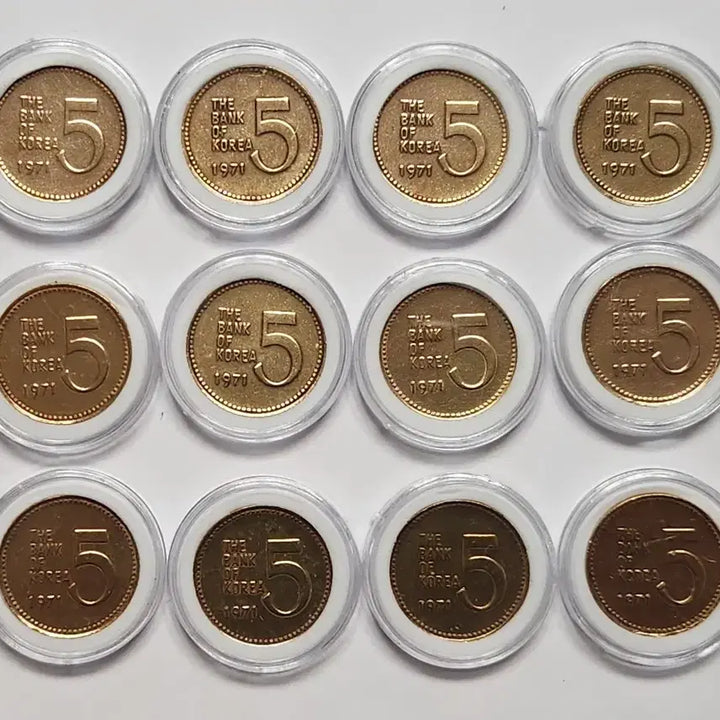 [BUNJANG] 1971 South Korean 5 Won Coin (12 pcs) / 1971년 오원 동전 12점