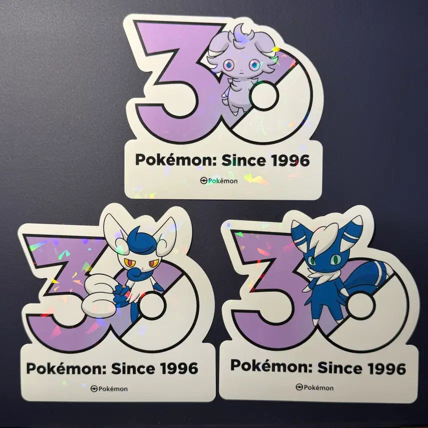 [BUNJANG] Limited Edition 30th Anniversary Logo Stickers - Nyasper, Nyaonics (Male, Female) Set of 3 / [한정판] 30주년 로고스티커 - &
