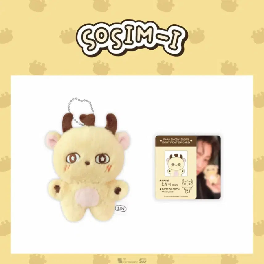 [BUNJANG] Park Ji Hoon Sosimi Doll Keyring + Photocard / 박지훈 소심이 인형 키링 + 포토카드