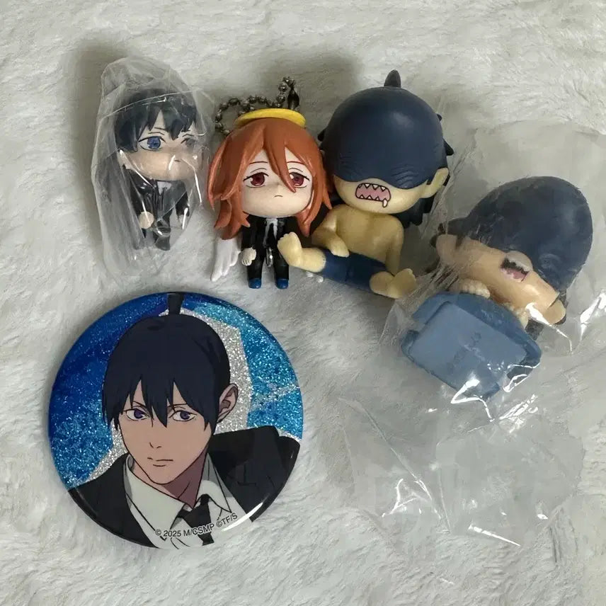 [BUNJANG] Chainsaw Man Angel Devil Aki Beam Gacha Can Badge &amp; Onemutan Bundle Set / 일괄)체인소맨 천사의악마 아키 빔 가챠 캔뱃지 대롱 어깨쿵 오네무탄