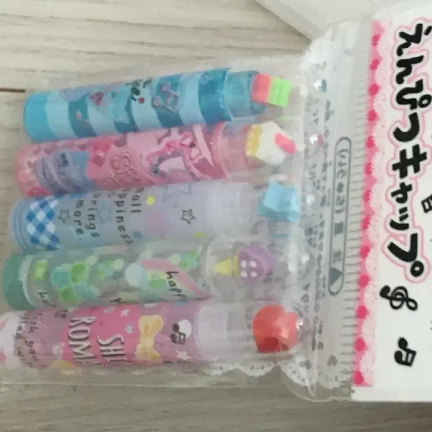 [BUNJANG] Vintage Japanese Pencil Caps Set (5 pcs) / 일본 고전 연필캡