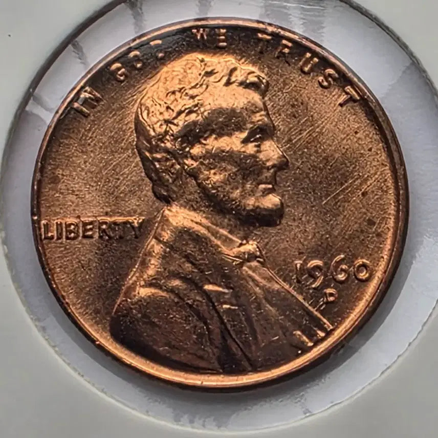 [BUNJANG] 1960-D Lincoln Cent (Denver Mint) Uncirculated Penny / 링컨 1센트 1960_D 년도 미사용 덴버 페니