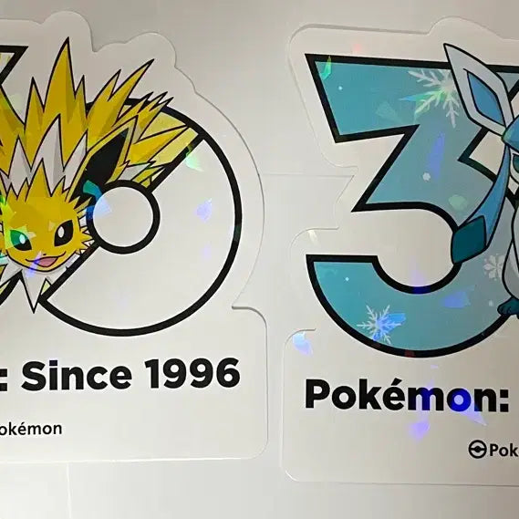 [BUNJANG] Pokemon 30th Anniversary Sticker Set - Jolteon, Glaceon (Eeveelutions) Bundle / 포켓몬 30주년 스티커 쥬피썬더, 글레이시아 (이브이즈) 일괄