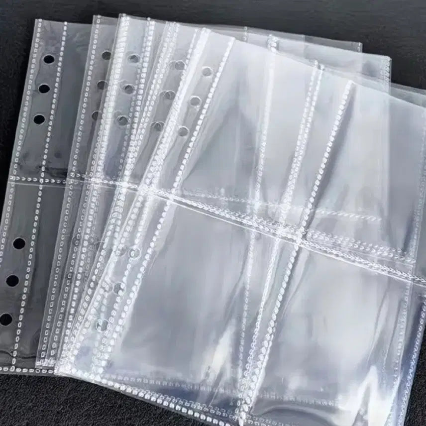 [BUNJANG] A5 Binder Double-Sided 4-Pocket Photocard Sleeves (20 Sheets) / 20장 6공 A5 바인더 양면 속지 4포켓 포카