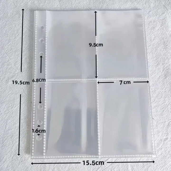 [BUNJANG] A5 Binder Double-Sided 4-Pocket Photocard Sleeves (20 Sheets) / 20장 6공 A5 바인더 양면 속지 4포켓 포카
