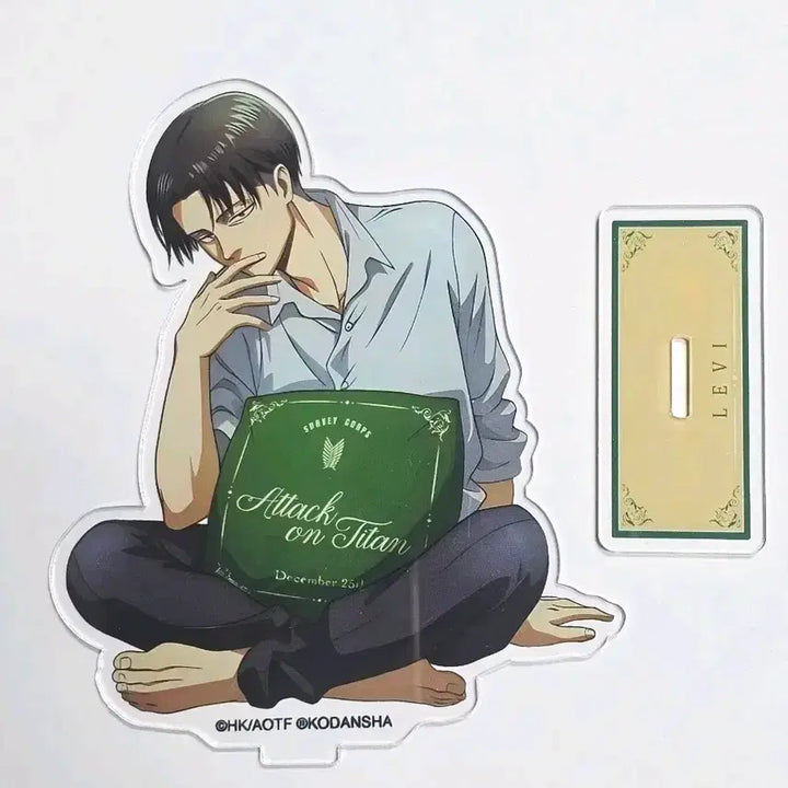 [BUNJANG] Attack on Titan Eren Yeager &amp; Levi Ackerman Acrylic Stand Set Bundle / 진격의 거인 리바이 에렌 아크릴 스탠드 세트 일괄 판매