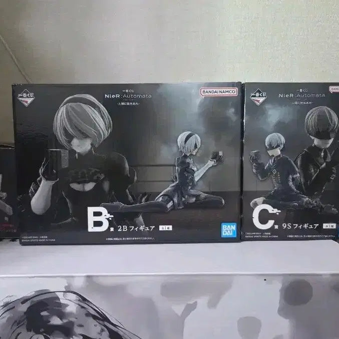 [BUNJANG] NieR:Automata 2B &amp; 9S Ichiban Kuji Figure Set (Unsealed) / 개봉)니어 오토마타 제일복권 b상 2B,c상 9S  피규어 세트 판매