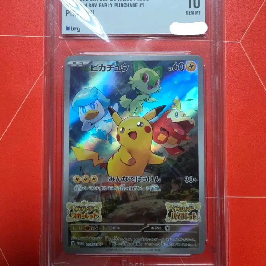 [BUNJANG] Pikachu S&amp;V Japanese Promo Card GEM MT 10 / 피카츄 S&amp;V 일본 프로모 카드 brg 10