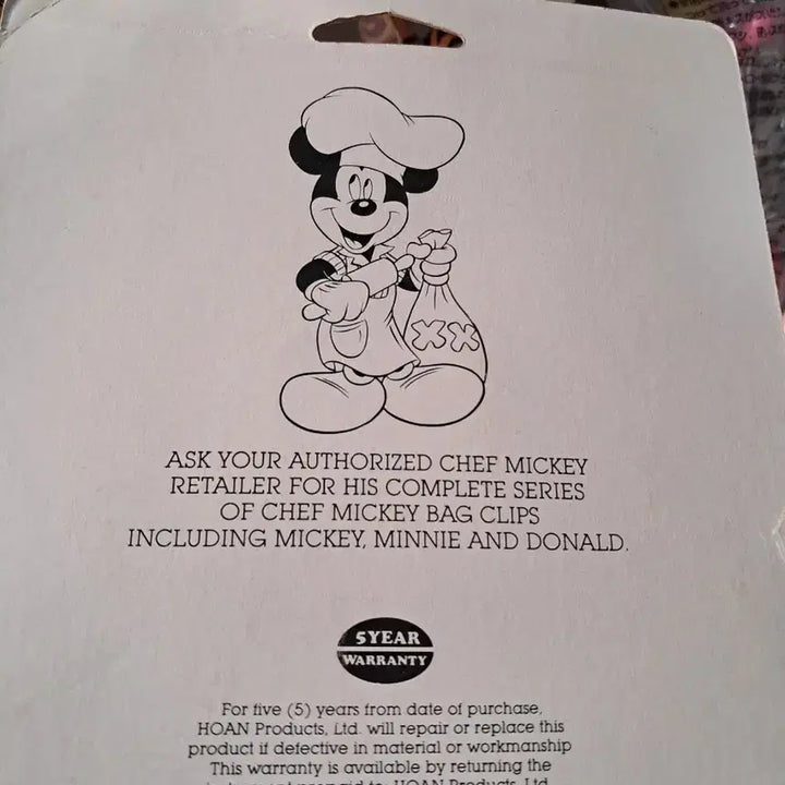 [BUNJANG] Mickey Mouse Chef Bag Clip / 미키마우스 쉐프 백 클립