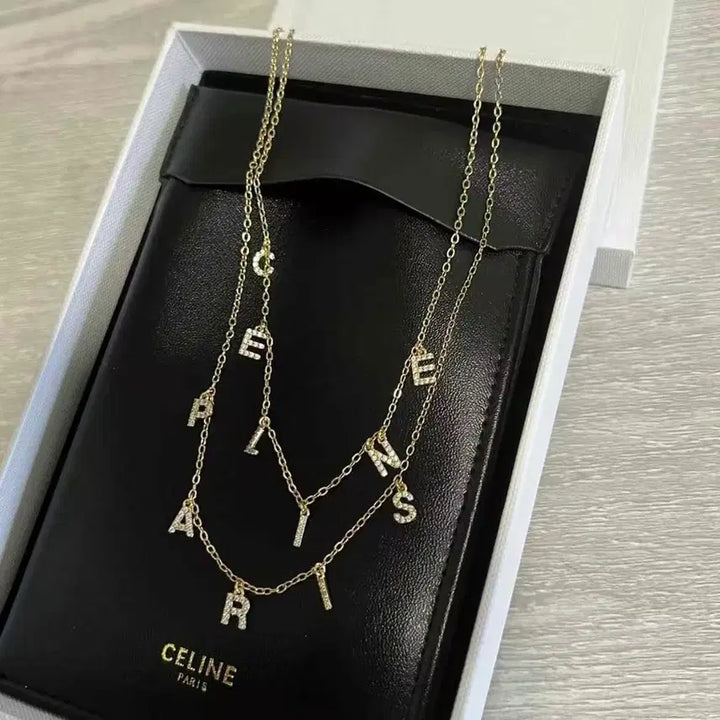[BUNJANG] Celine PARIS Initial Necklace Gold-Plated / 셀린느 PARIS 이니셜 목걸이 금장