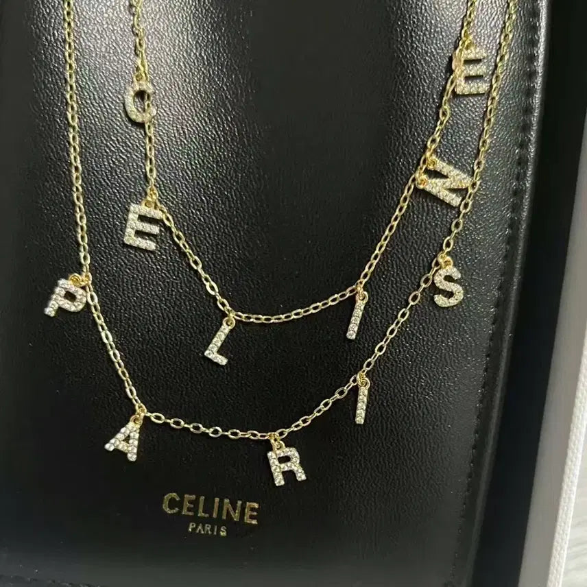 [BUNJANG] Celine PARIS Initial Necklace Gold-Plated / 셀린느 PARIS 이니셜 목걸이 금장