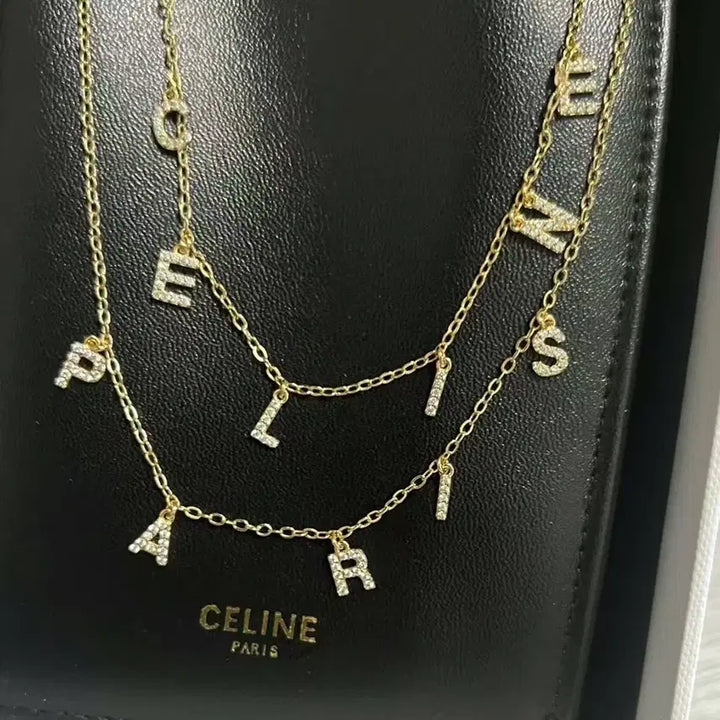 [BUNJANG] Celine PARIS Initial Necklace Gold-Plated / 셀린느 PARIS 이니셜 목걸이 금장