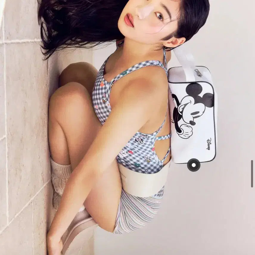 [BUNJANG] Arena Disney Collaboration Check Vest One-Piece Swimsuit / 아레나 디즈니 콜라보 체크베스티 원피스 수영복 A5SL1LO84